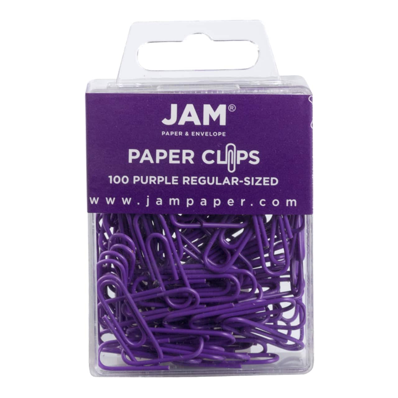 JAM Paper 1" Colorful Standard Paper Clips, 2 Packs of 100